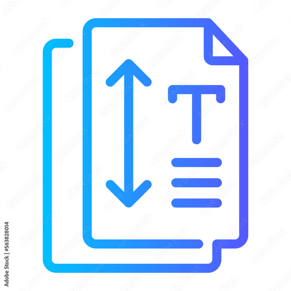 Typography gradient icon