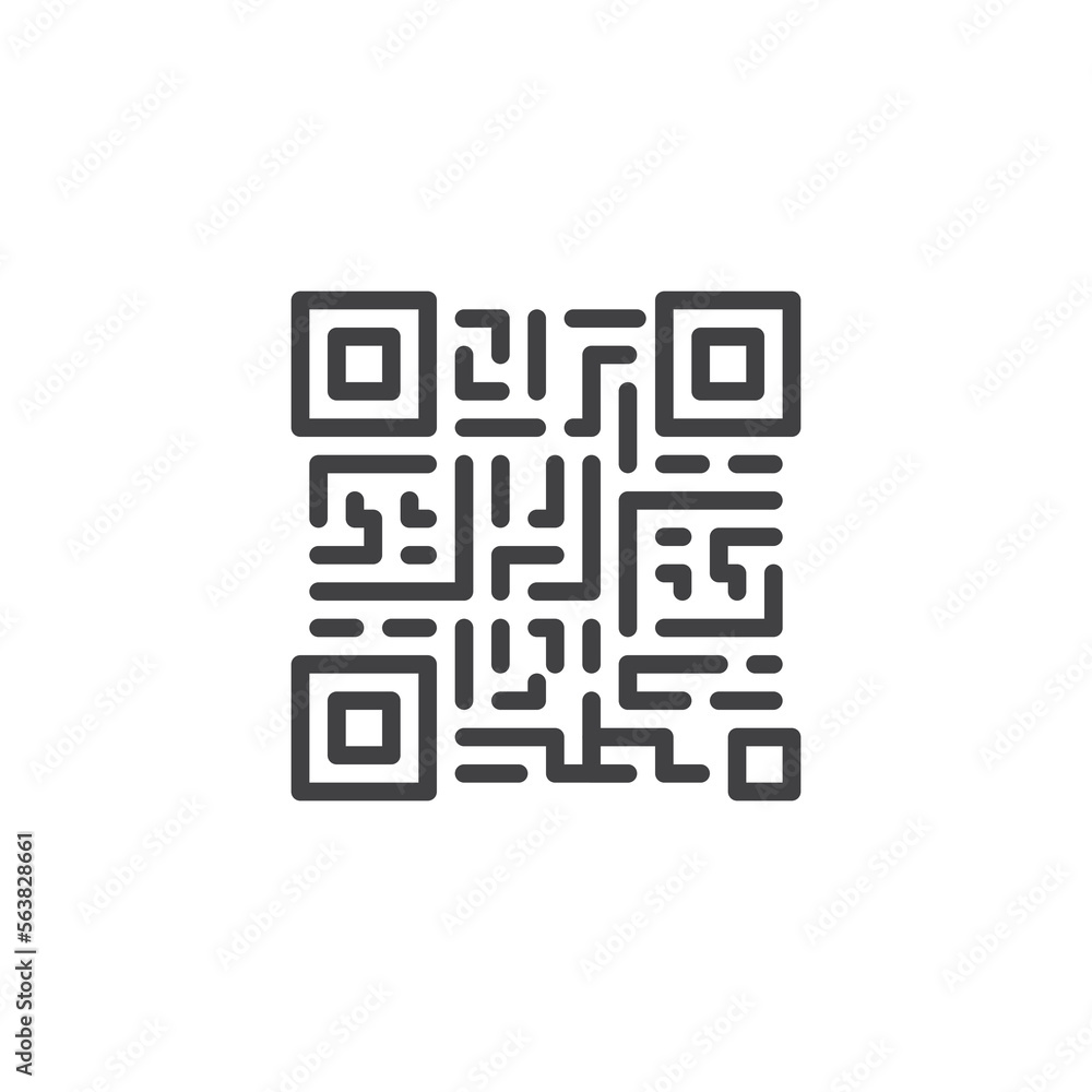 QR code line icon QR code line icon