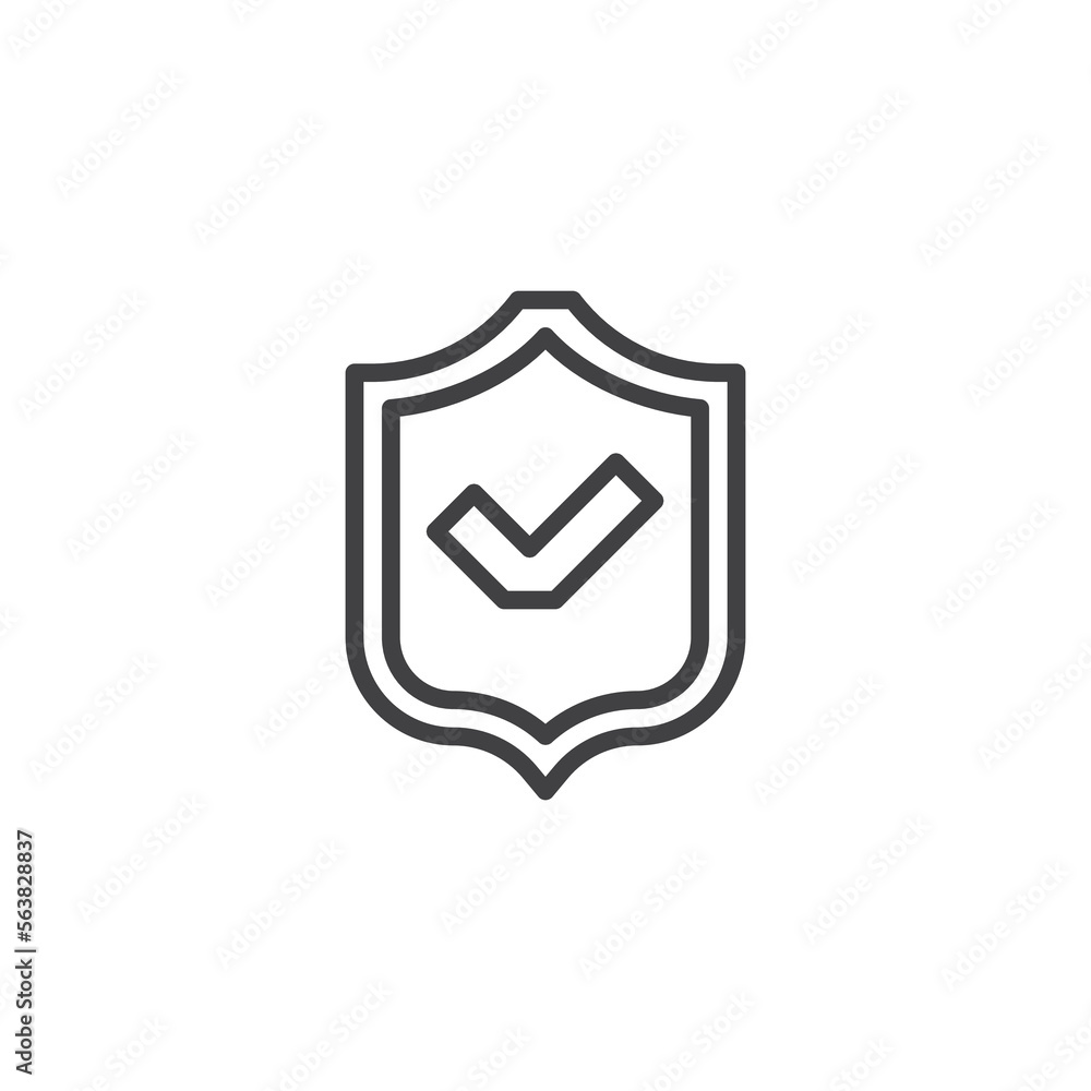 Quality confirmed line icon Quality confirmed line icon