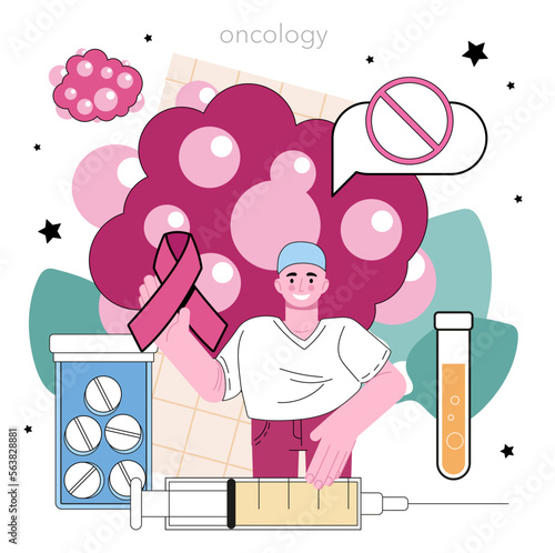 Oncologist. Cancer disease modern diagnostic and treatment