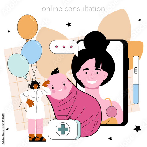 Reproductology and obstetrics online service or platform. Human reproductive