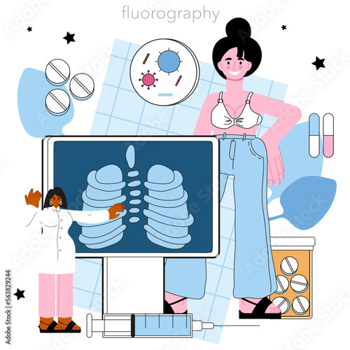 Tuberculosis specialist. Human pulmonary system diseases diagnostic