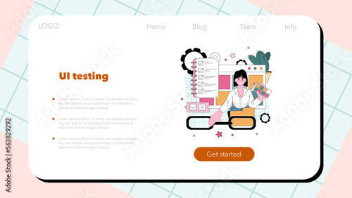 Website testing web banner or landing page. Code testing © inspiring.team