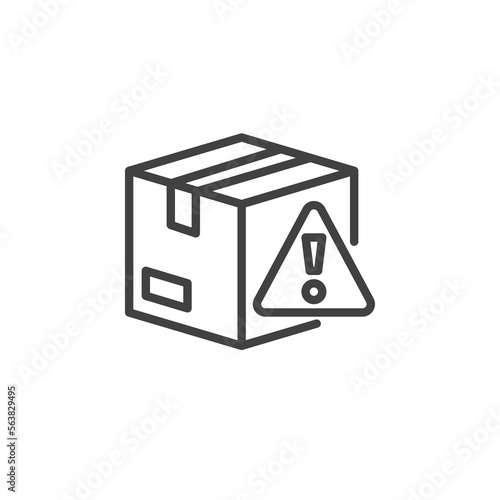 Product defect label line icon