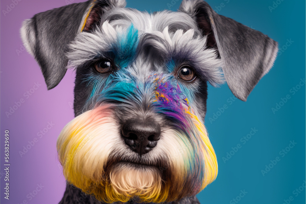Schnauzer colorful Schnauzer colorful