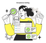 Acceptance testing technique. Software testing methodology. IT specialist
