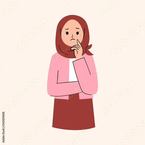 Confused muslim woman