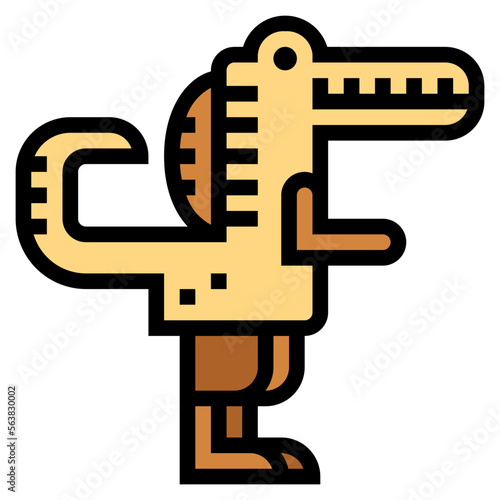 spinosaurus filled outline icon style