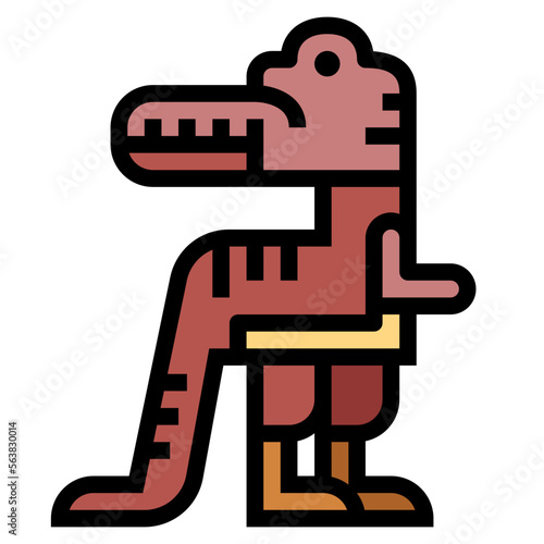 tyrannosaurus rex filled outline icon style