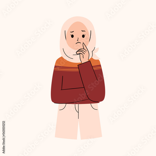 Confused muslim woman