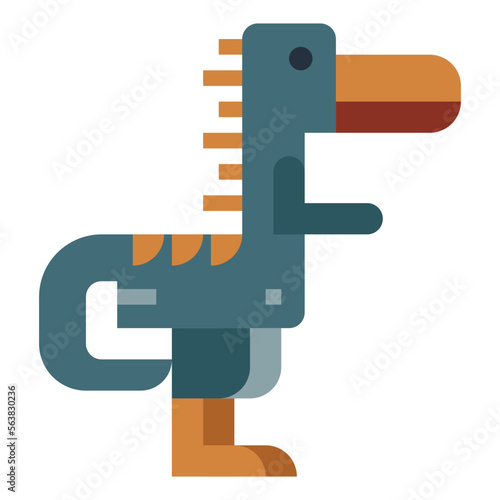 Suchomimus flat icon style