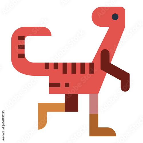 velociraptor flat icon style