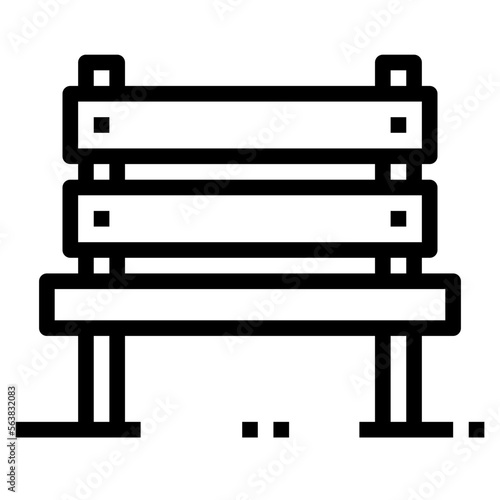 bench line icon style