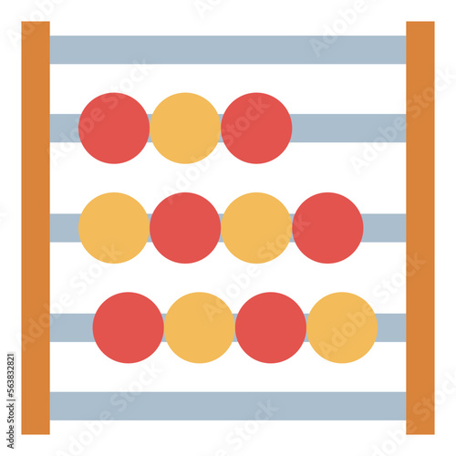 abacus flat icon style
