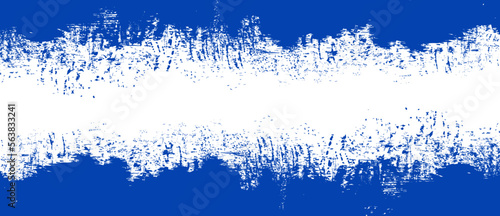 Navy blue brush stroke background. Blue ink splash on backdrop. Brush background for wallpaper, paint splatter template, dirt banner, watercolor design, dirty texture. Trendy brush background, vector