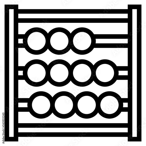 abacus line icon style