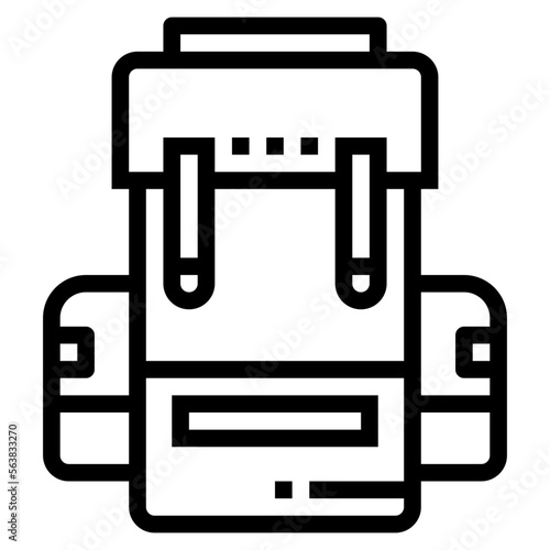 backpack line icon style