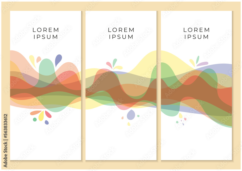 set of abstract colorful banner template