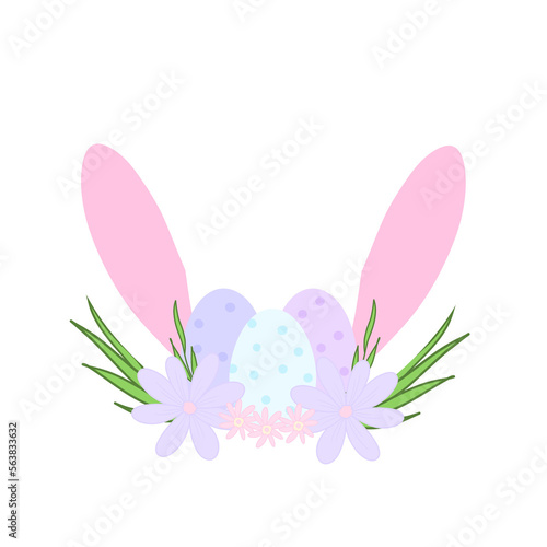 Rabbit Ears With Easter Eggs