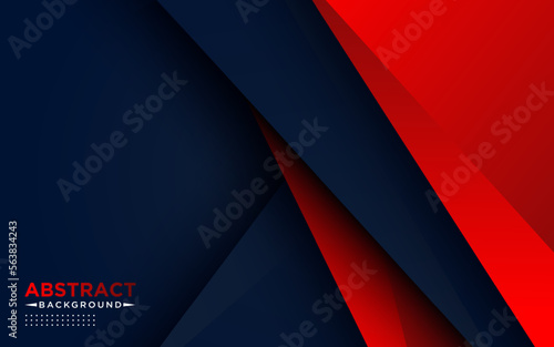 abstract 3d dark blue background with a combination of luminous red overlap layers background