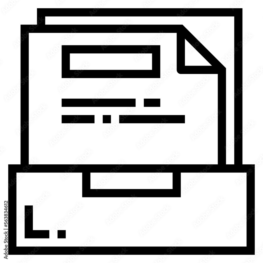 document line icon style document line icon style