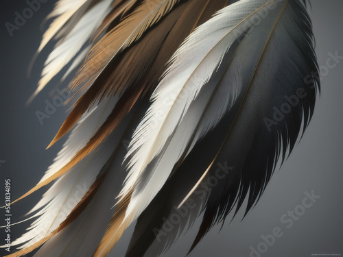 Feather background. Generative AI