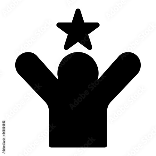 motivated glyph icon