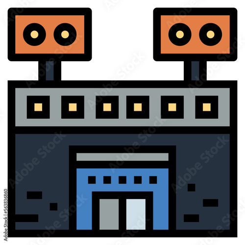 stadium filled outline icon style
