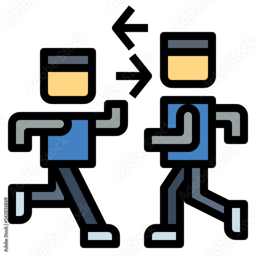 substitute filled outline icon style