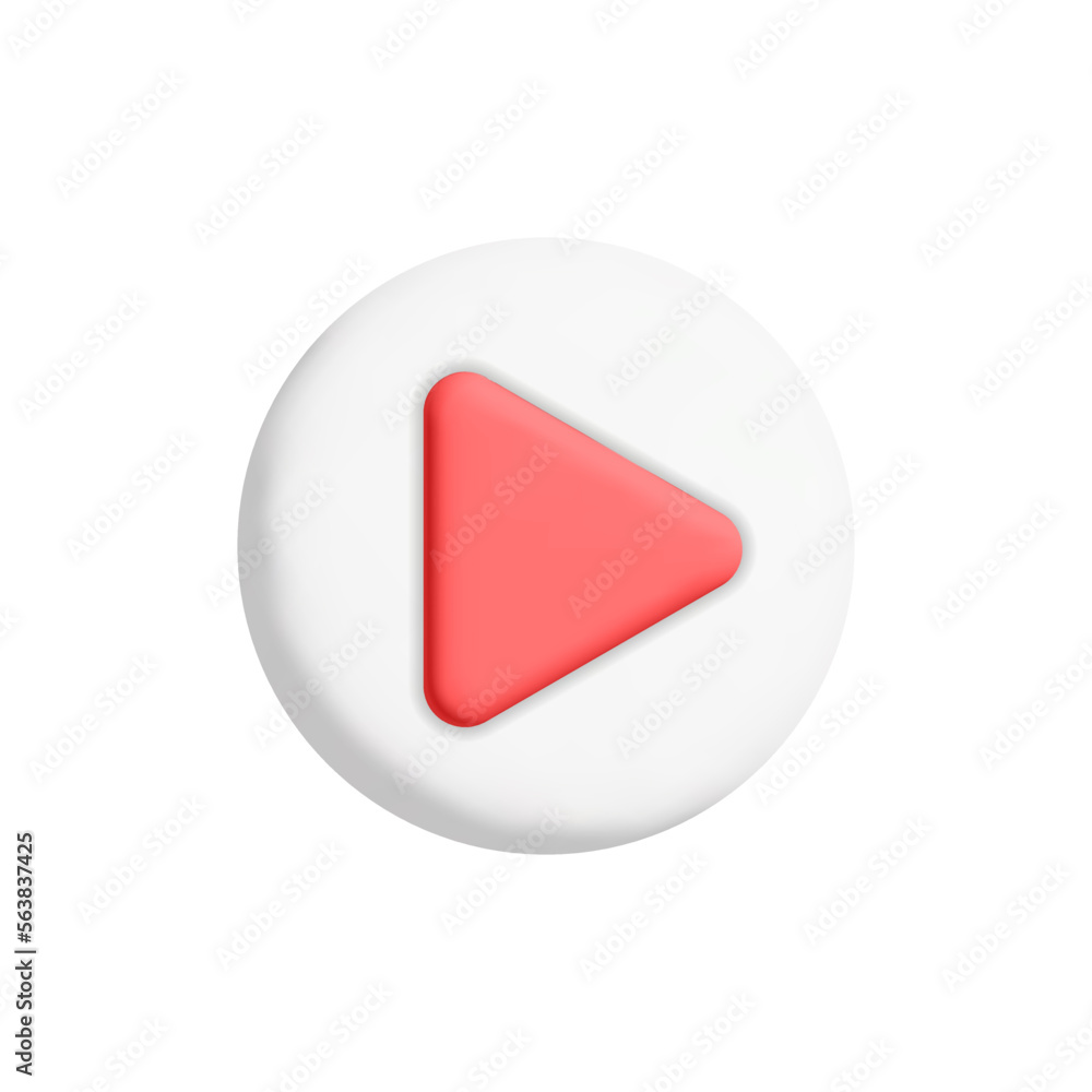 3d vector white round play button icon for app and web page element minimal style ui cartoon render design 3d vector white round play button icon for app and web page element minimal style ui cartoon render design