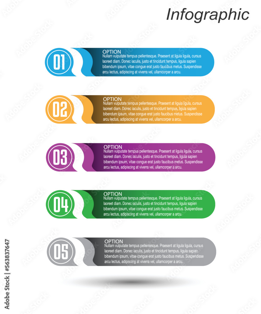 Infographics with steps and options, banner for business design and website template. Infographics with steps and options, banner for business design and website template.