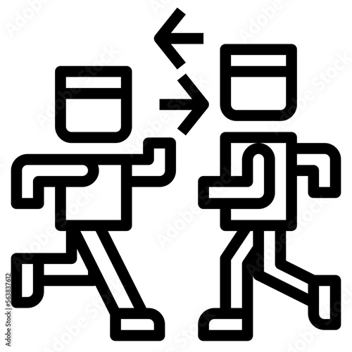 substitute line icon style
