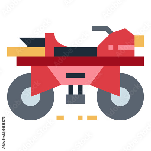 quad flat icon style