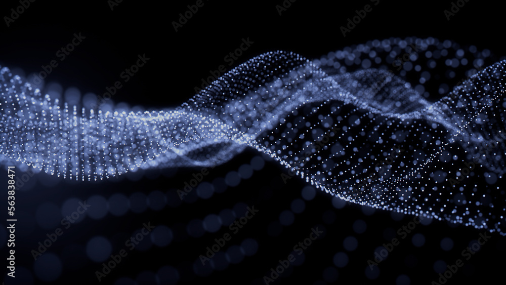 Big Data Concept. Blue, Futuristic Digital Style. 3D Render. Big Data Concept. Blue, Futuristic Digital Style. 3D Render.
