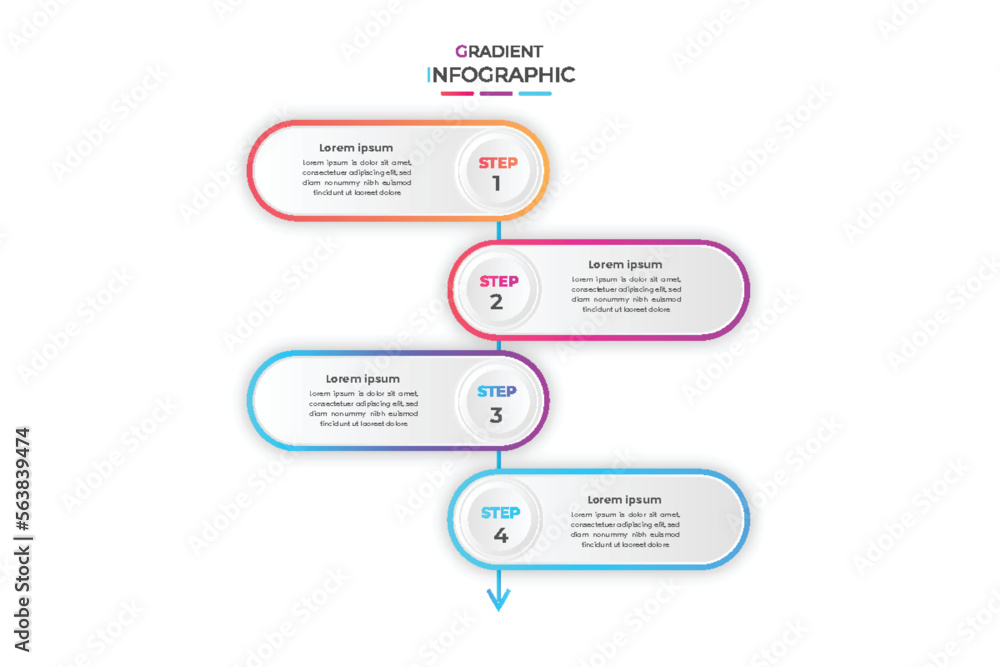 Vector business infographic design elements flowchart steps Vector business infographic design elements flowchart steps