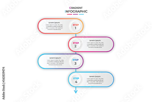 Vector business infographic design elements flowchart steps