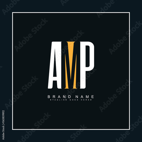 Initial Letter AMP Logo - Simple Monogram Logo for Initials A, M and P