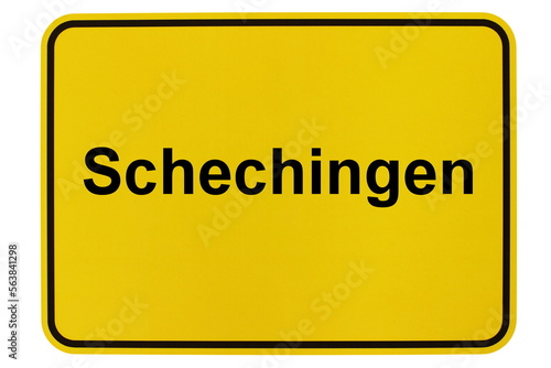 Illustration eines Ortsschildes der Gemeinde Schechingen in Baden-Württemberg photo