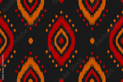 Ethnic ikat seamless pattern in tribal. American, Mexican style. Aztec geometric ornament print. Design for background, wallpaper, illustration, fabric, clothing, carpet, textile, batik, embroidery.