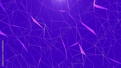 Abstract digital connection polygon lines moving video