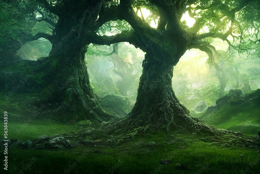 Yggdrasil from norse mythology known for being the tree of life. Stock ...