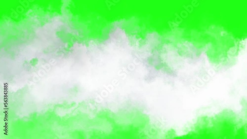 Clouds reveal on Green Screen animation