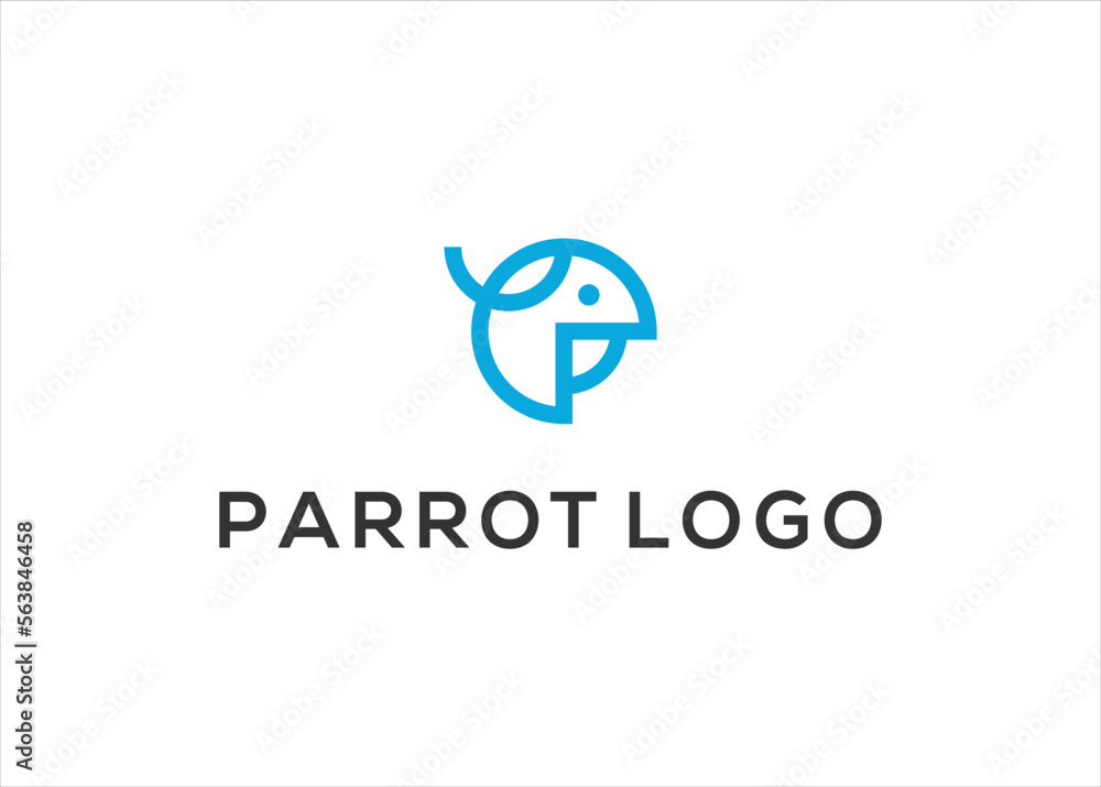 Parrot Logo Design Vector Illustration Template Parrot Logo Design Vector Illustration Template