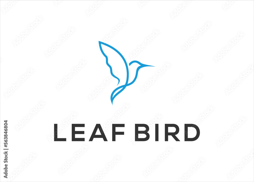 leaf bird logo design vector illustration template leaf bird logo design vector illustration template