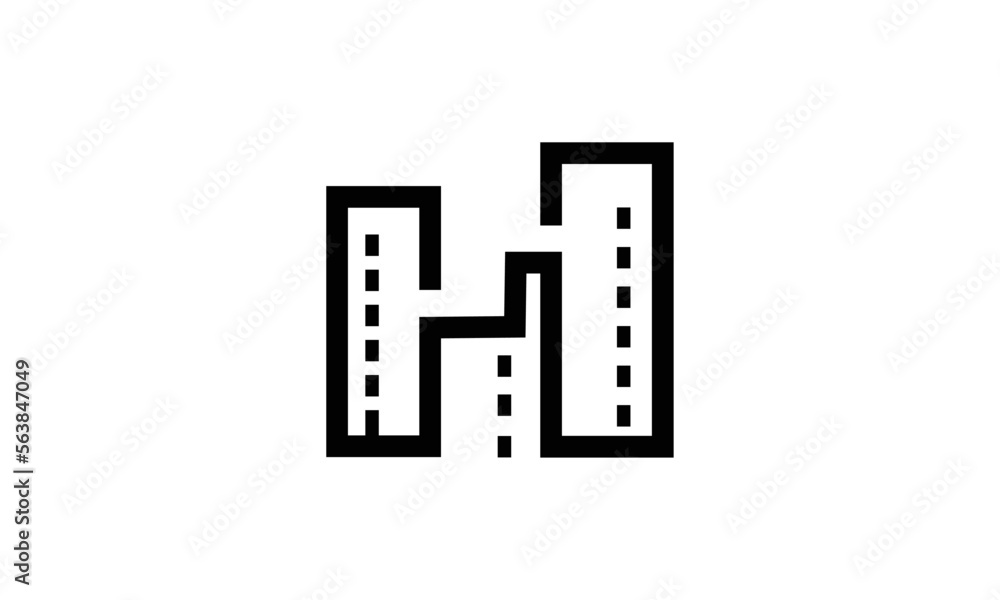 minimalist building vector logo line art minimalist building vector logo line art