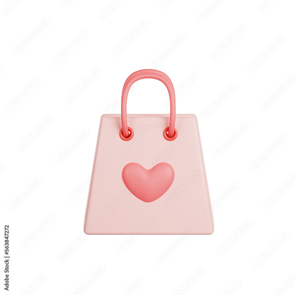 valentine bag 3d Illustration valentine bag 3d Illustration