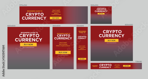 cryptocurrency google ads banner design template