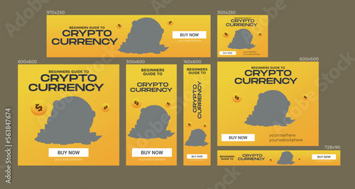 crypto currency google ads banner design template