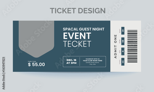 event ticket design template
