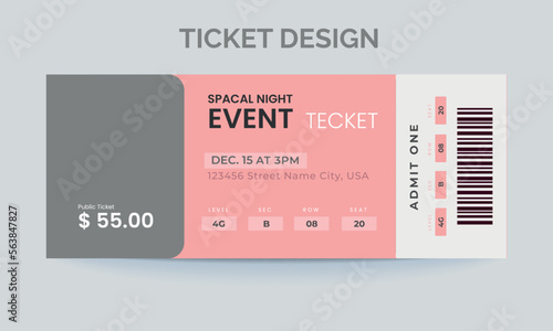 Event Ticket Template Design